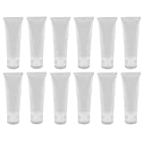 24PCS 100ml/3.4oz Empty Refillable Clear Plastic Squeeze Soft Tubes with Flip Cover Lotion Bottle Travel Sample Packing Cosmetic Makeup Container Storage Vials Jars for Facial Cleaner Toiletries