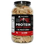 Shaw Strength Protein Pork Rinds (Dill Pickle, 8oz); Developed for Worlds Strongest Man Brian Shaw, Keto-Friendly, High Protein, No Carb, All-Natural Crisps Fried in Coconut Oil