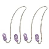 JOJOY LUX 2 Pack Seat Back Organizers,Bling Diamond Universal Organizer Hooks Car Headrest Hangers Hooks, Bag Organizers Rack and Hanger, Heavy-Duty Auto Backseat Storage Hooks (Light Purple)