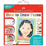 Faber-Castell World Colors How to Draw Faces Kit - Learn to Draw Portraits for Beginners - 40 Piece Skin Tone Coloring Pencils and Paper Art Set