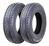 2 Premium Trailer Tires ST185/80R13 6PR LR C Steel Belted Radial w/Scuff Guard 89/94M