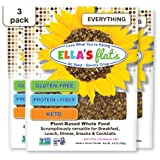 ELLAS FLATS Everything All Seed Savory Crisps  All Natural, Gluten Free, Good Source of Protein, High Fiber, Vegan and Keto Friendly (3 Pack)