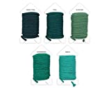 Cotton Macrame 4mm 3-Ply Ropes Set - 5 Colors - Triple Strand Cords - Macrame Supplies - Decorative Knot Work - Weaving - Knitting - Be Creative Craft Supplies Store (Set 2)