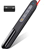 Presentation Clicker with Bluetooth and RF 2.4GHz Dual Modes Red Light, Wireless Presenter Remote Control for Powerpoint Presentations Pointer Slide Clicker for Mac Computer Powered by AAA