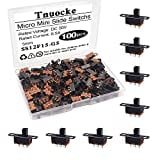 Tnuocke 100PCS 5mm High Knob Vertical Micro Mini Slide Switchs,3 Pin 2 Position SPDT Latching Toggle Switches Panel Mount DC 50V 0.5A SS12F15-G5