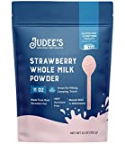 Judees Strawberry Whole Milk Powder 11 oz - rBST Hormone-Free, Gluten-Free and Nut-Free - Pantry Staple, Baking Ready, Great for Travel, and Reconstituting