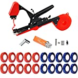 Plant Tying Machine,Plant Vine Tying Machine Tool with 10000pcs Staples 20 Rolls Tape Plant Tape Gun for Grapes,Raspberries,Tomatoes,and Vining Vegetables Tying Tool Black