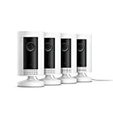 Ring Indoor Cam (1st Gen), Compact Plug-In HD security camera with two-way talk, Works with Alexa | 4-pack, White