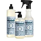 Mrs. Meyer's Snow Drop Kitchen Set, Dish Soap | Hand Soap | Multi-Surface Cleaner, 3 CT