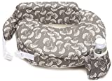 My Brest Friend Original Nursing Pillow for Breastfeeding, Nursing and Posture Support with Pocket and Removable Slipcover, Grey Flowing Fans