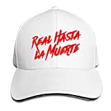 Anuel-AA Hat Adult Unisex Fashion Real-Hasta-La-Muerte Hat Adjustable Sandwich Baseball Cap hat for Mens&Womens White