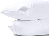 Utopia Bedding Waterproof Pillow Protector Zippered (2 Pack) Queen - Pillow Encasement 20 x 28 Inches