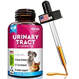 Cat & Dog Urinary Tract Infection Treatment & Natural UTI Medicine Cranberry-Kidney+Bladder Support Supplement - Best Prevention Urine Incontinence, Bladder Stones - Pet Renal Health & UTI Care Drops