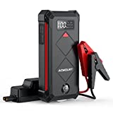 Acmount Car Jump Starter, 2000A Peak Lithium Jump Starter Battery Pack for Up to 9L Gas or 7L Diesel Engine, Safe 12V Portable Battery Starter Power Pack with LED Screen & LED Light