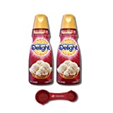 Cold Stone sweet cream coffee creamer Bundle includes Two (2) 32 fl oz. Bottles of International Delight coldstone sweet creamer with a double-sided custom TRIONI measuring spoon!