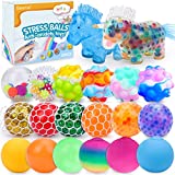 Besnel Sensory Stress Balls Set Fidget Toys, Squishy Stress Relief Ball, 20 Pack Squeeze Ball Toys for Adults Kids Autism Hyperactivity , Stress Relieve, Increase Entertainment