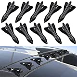 Ouzorp 10Pcs Air Vortex Generator Diffuser Shark Fin Set Kit Compatible with Spoiler Roof Wing Pointed 