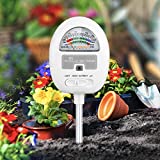 [Upgraded] Soil Moisture Meter, 4-in-1 Soil pH Tester, Soil Moisture/Light/Nutrients/pH Meter for Gardening, Lawn, Farming, Indoor & Outdoor Plants Use, No Batteries Required