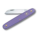 Victorinox Garden Floral Knife, Swiss Made, Straight Blade, Stainless Steel, Purple