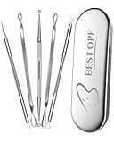 TAYTHI Blackhead Remover Tool, Pimple Popper Tool Kit, Blackhead Extractor tool for Face, Extractor Tool for Comedone Zit Acne Whitehead Blemish, Stainless Steel Extraction tools