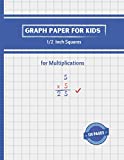 Graph Paper for Kids: Graph Paper for Elementary Kids | Large 1/2 Quad Ruled Notebook for Kids | 120 Pages Math Composition Notebook 8.5x11 Inch