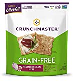 Crunchmaster Grain-Free Crackers, Gluten Free, Non GMO Mediterranean Herb, 3.54 Ounce