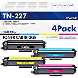 TN-227BK/C/M/Y High Yield Toner 4Pack: Compatible for Brother TN227 TN 227 TN-227 for HL-L3270CDW HL-L3210CW HL-L3230CDW HL-L3230CDN HL-L3290CDW MFC-L3710CW MFC-L3750CDW MFC-L3770CDW Printer