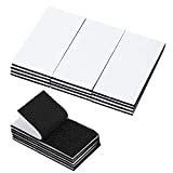 2x4 Inch Hook and Loop Strips with Adhesive - 12 Sets - Double Sided Tape Heavy Duty for Wall Crafts - Sticky Back Fastener Mounting Tape for Home or Office Use,Indoor & Outdoor UseBlack