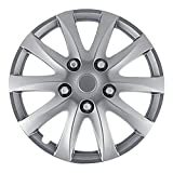 Pilot Automotive WH526-15S-BX 15 Inch Toyota Camry Style Silver Universal Hubcap Wheel Covers for Cars - Set of 4 - Fits Most Cars