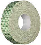 3M 4026 Natural Polyurethane Double Coated Foam Tape, 1" width x 5yd length (1 roll)