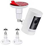 2 Pack Adjustable Security Wall Mount for Ring Camera&Stick Up Cam Battery,Indoor Outdoor Mount Bracket for Arlo HD/2/3/4,Ceiling Mount Kit for Plug-in HD Security Cam,VHB Adhesive or Screw,No Drill