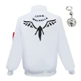 Kellogg Costume Jacket with Tattoo sticker Uniform Jacket Warm Costume Sport Coat (White, X-Large)