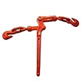 ENJ Lever Load Binder with 2 Grab Hooks, for3/8 Or 1/2 Grade 70 Transport Chain, Lever Binder with 9,200Pound Working Load Limit, 1 Pack