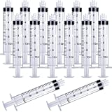 10ml Luer Lock Syringe 20-Pack Plastic 10ml Syringes with Luer Lock Tip, Individually Sterile Sealed, No Needle