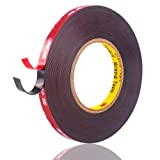 3M Double Sided Tape, Waterproof Heavy Duty Foam Tape, 40FT Length, 0.4 Inch Width for Car, Home Decor, Office Decor