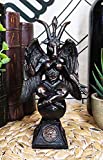 Ebros Gift Church of Satan Sabbatic Goat Idol Baphomet Resin Statue Satanic Occultic Illuminati The Horned God Goat of Mendes Altar Sculpture Figurine (6.5" Tall Bronze Patina)