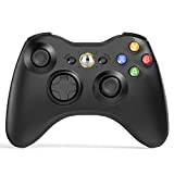 Wireless Controller Compatible with Xbox 360 2.4GHZ Gamepad Joystick Wireless Controller Compatible with Xbox 360 and PC Windows 7,8,10,11 with Receiver (Black)