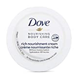 Dove Nourishing Body Care Face, Hand and Body Rich Nourishment Cream for Extra Dry Skin with 48 Hour Moisturization, 2.53 FL OZ (Pack of 1)