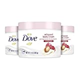 Dove Whipped Body Cream Dry Skin Moisturizer Pomegranate and Shea Butter Nourishes Skin Deeply, 10 Ounce (Pack of 3)