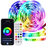40ft LED Strip Lights Color Changing RGB LED Strips with APP Control Remote String Lights for Bedroom Kitchen Home Holiday Decoration