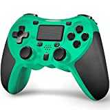 TERIOS Wireless Controllers Compatible with Play-station 4 Game Controllers for PS-4 Pro, PS-4 Slim-Built-in Speaker - Stereo Headset Jack Multitouch Pad - Rechargeable Lithium Battery (Green)