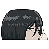 EARLFAMILY 5.1'' for Mikasa Funny Car Stickers Anime Car Accessoires Decal Graffiti Windows Windshield Door Car Accessories Decor