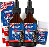 Accob - 2 Hemp Oil for Dogs and Cats - 200.000 MG - Separation Anxiety, Hip Joint Pain, Stress Relief, Arthritis,Seizures, Chronic Pains,Anti-Inflammatory - Omega 3,6 & 9 - Organic- Calming Drops