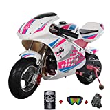 X-PRO Blast Mini Gas Pocket Bike, Kids Mini Bike, Gas-Powered Mini Pocket Motorcycle, Perfect Mini Pocket Bike for Kids(Pink)