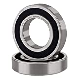 XiKe 2 Pcs 6208-2RS Double Rubber Seal Bearings 40x80x18mm, Pre-Lubricated and Stable Performance and Cost Effective, Deep Groove Ball Bearings.