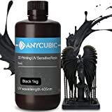 ANYCUBIC 3D Printer Resin, 405nm SLA UV-Curing Resin, High Precision & Rapid Photopolymer for LCD/DLP/SLA 3D Printing (Black, 1kg)