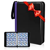 CLOVERCAT 9 Pocket Waterproof Trading Card Binder, Trading Album Display Holder, Expandable, 720 Double Sided Pocket Album, Compatible with Pokmon Cards, Yugioh, MTG and Other TCG