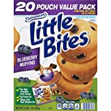 Entenmann's Little Bites Blueberry Mini Muffins, Made with Real Blueberries | 20 1.65oz Pouches