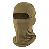 hikevalley Balaclava Face Mask Adjustable Windproof UV Protection Hood (Brown)