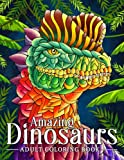 Amazing Dinosaurs: Coloring book for adults with dinosaurs with ornaments. Prehistoric Animals World